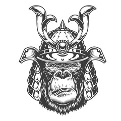 Obraz premium Vintage serious gorilla warrior