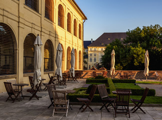Cafe at Prague Castle Riding School, Prague, Bohemia Region, Czech Republic