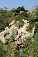 Chevaux sculptés d'une fontaine