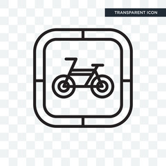 Bicycle vector icon isolated on transparent background, Bicycle logo design