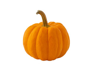yellow pumpkin fancy on isolated white background

