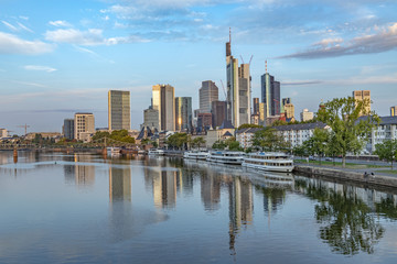 skyline of Frankfurt am Main with river Main
