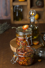 Sun dried tomatoes with herbs and spices