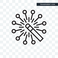 Magic wand vector icon isolated on transparent background, Magic wand logo design