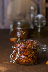 Sun dried tomatoes with herbs and spices