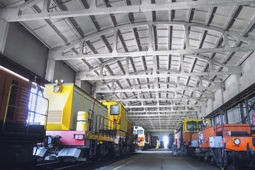 Hangar for repair of road trains