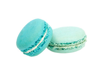 colorful macaroons isolated on the white background