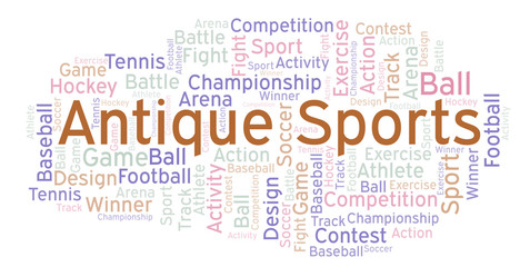 Antique Sports word cloud.