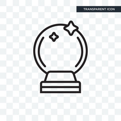 Crystal ball vector icon isolated on transparent background, Crystal ball logo design