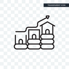 House vector icon isolated on transparent background, House logo design