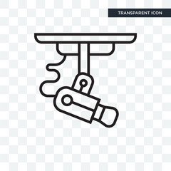 Cctv vector icon isolated on transparent background, Cctv logo design