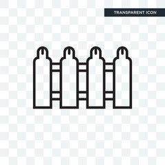 Fence vector icon isolated on transparent background, Fence logo design