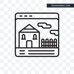Real estate vector icon isolated on transparent background, Real estate logo design