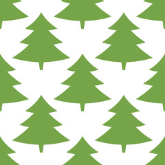 Green Christmas tree seamless pattern background..Wrapping Christmas paper