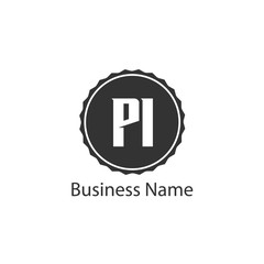 Initial Letter PI Logo Template Design