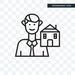 Agent vector icon isolated on transparent background, Agent logo design