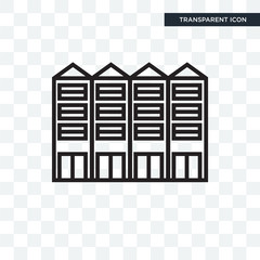 House vector icon isolated on transparent background, House logo design