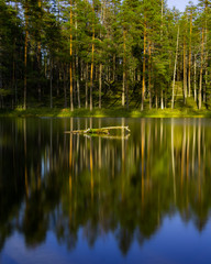 Lake reflection in Kuusamo, Finland