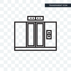 Elevator vector icon isolated on transparent background, Elevator logo design