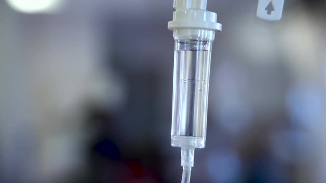IV drip in a hospital emergency room