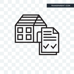 House vector icon isolated on transparent background, House logo design