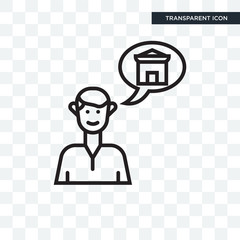 User vector icon isolated on transparent background, User logo design