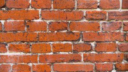 background masonry of red brick.