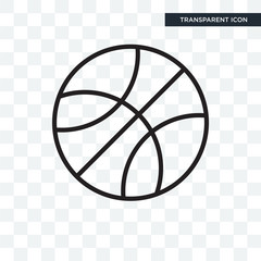 Basketball vector icon isolated on transparent background, Basketball logo design