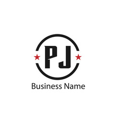 Initial Letter PJ Logo Template Design