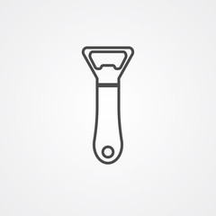Bottle opener vector icon sign symbol