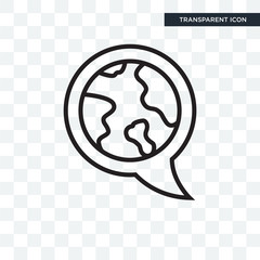 Language vector icon isolated on transparent background, Language logo design