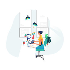 Female executive in modern office