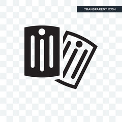 Dog tag vector icon isolated on transparent background, Dog tag logo design