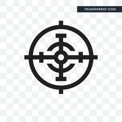 Target vector icon isolated on transparent background, Target logo design