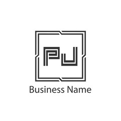 Initial Letter PJ Logo Template Design