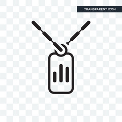 Dog tag vector icon isolated on transparent background, Dog tag logo design