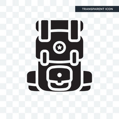Backpack vector icon isolated on transparent background, Backpack logo design