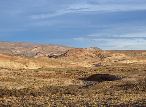 Landscape seen from Ruta 40 near Perito Moreno Town, Santa Cruz Province, Patagonia, Argentina