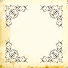 Vector baroque of vintage elements for design. 