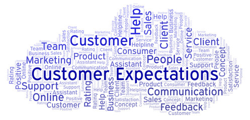 Obraz premium Customer Expectations word cloud.