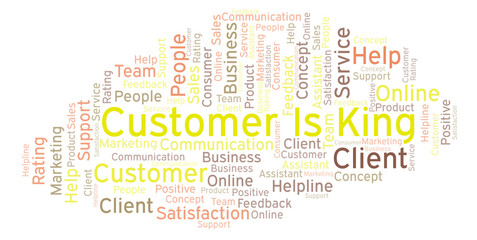 Customer Is King word cloud.