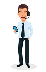 Obraz premium Handsome businessman in office style clothes
