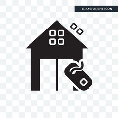 Real estate vector icon isolated on transparent background, Real estate logo design