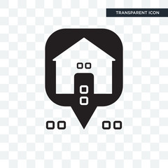 Maps and Flags vector icon isolated on transparent background, Maps and Flags logo design