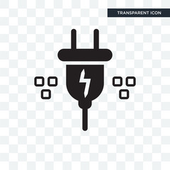 Electric vector icon isolated on transparent background, Electric logo design