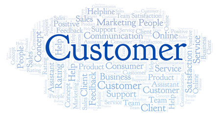 Fototapeta premium Customer word cloud.