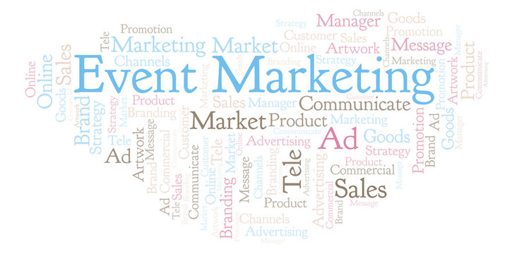 Word cloud with text Event Marketing.
