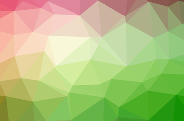 Obraz premium Illustration of green low poly elegant multicolor background.