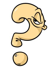 Unexpected question interesting answer cartoon illustration isolated image
