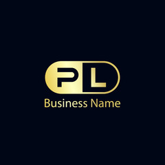 Initial Letter PL Logo Template Design